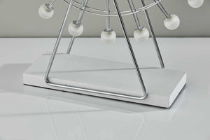 18" X 5.25" X 22" Chrome Metal Large LED Ferris Wheel Lamp