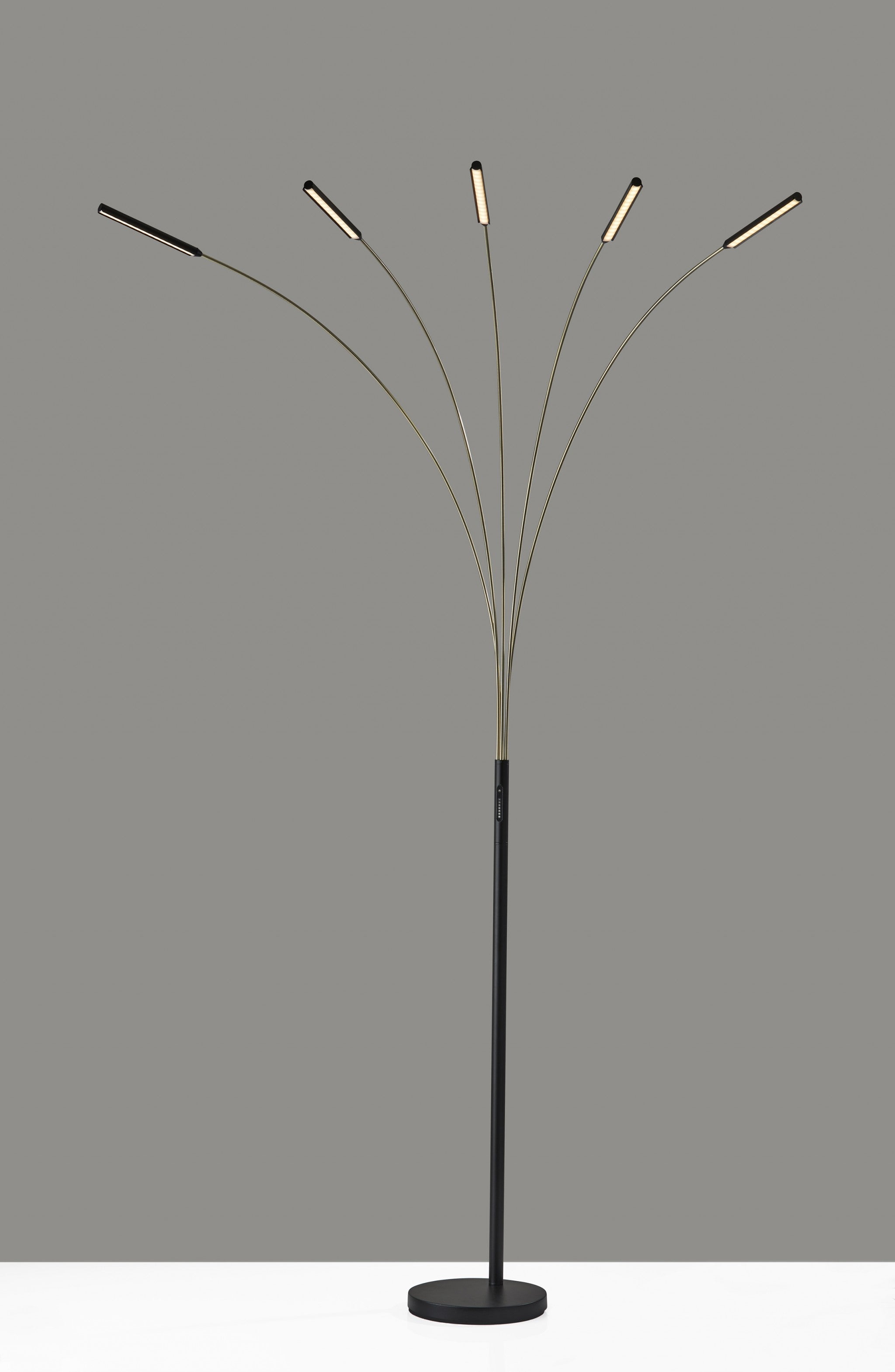 60" X 44" X 93" Black Metal LED Arc Lamp