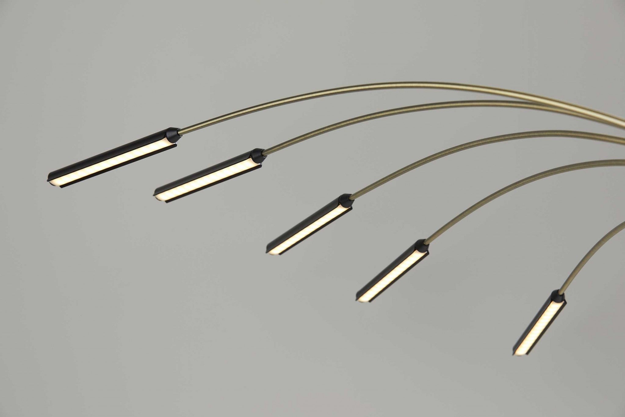 60" X 44" X 93" Black Metal LED Arc Lamp