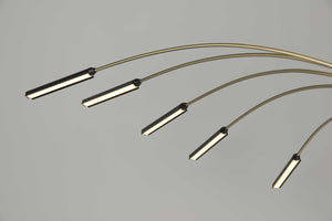 60" X 44" X 93" Black Metal LED Arc Lamp