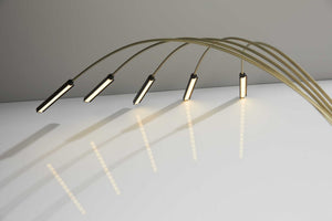 60" X 44" X 93" Black Metal LED Arc Lamp
