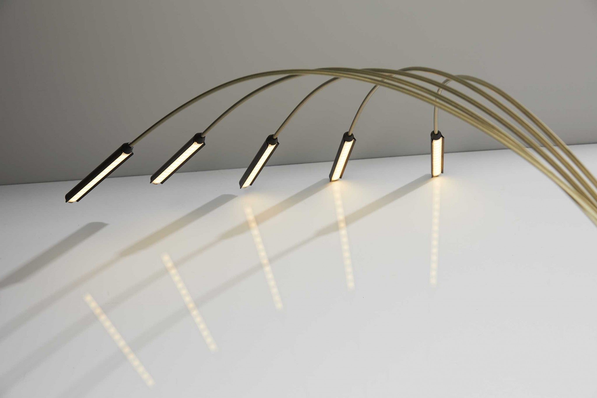 Five Finger Black Metal Multi Mode LED Floor Lamp