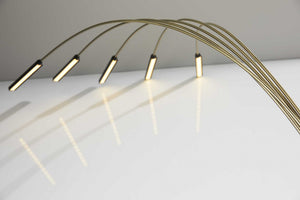60" X 44" X 93" Black Metal LED Arc Lamp