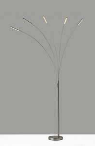 60" X 44" X 93" Brushed steel Metal LED Arc Lamp