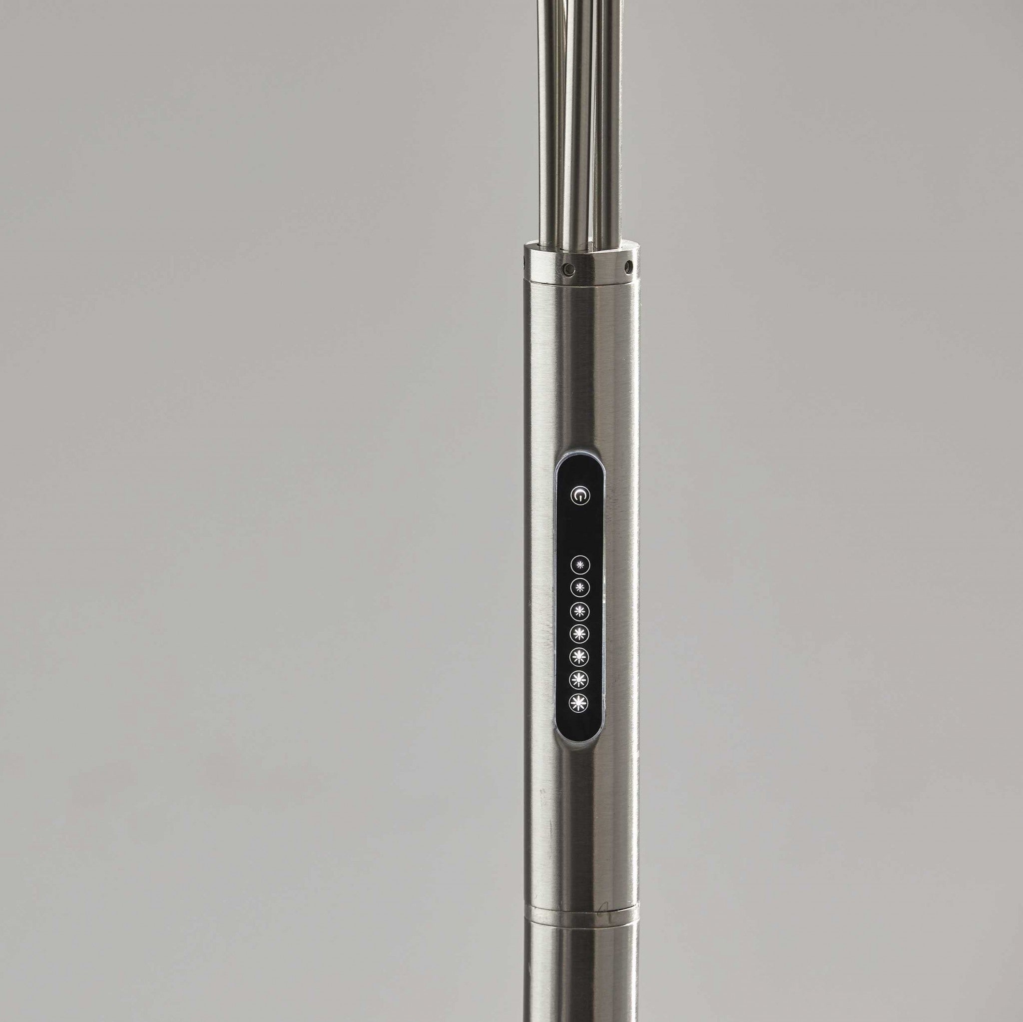 60" X 44" X 93" Brushed steel Metal LED Arc Lamp