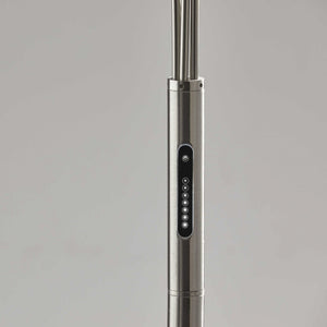 60" X 44" X 93" Brushed steel Metal LED Arc Lamp