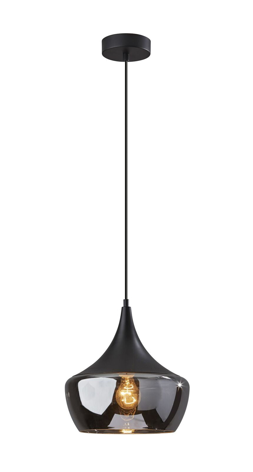 12" X 12" X 12" Black Metal Pendant