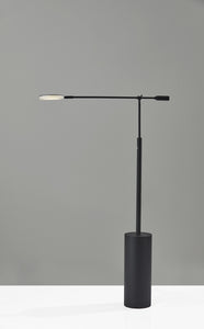 28"  X 6" X 45.5-64" Black Metal LED Floor Lamp