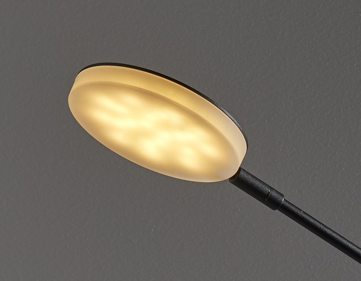 28"  X 6" X 45.5-64" Black Metal LED Floor Lamp