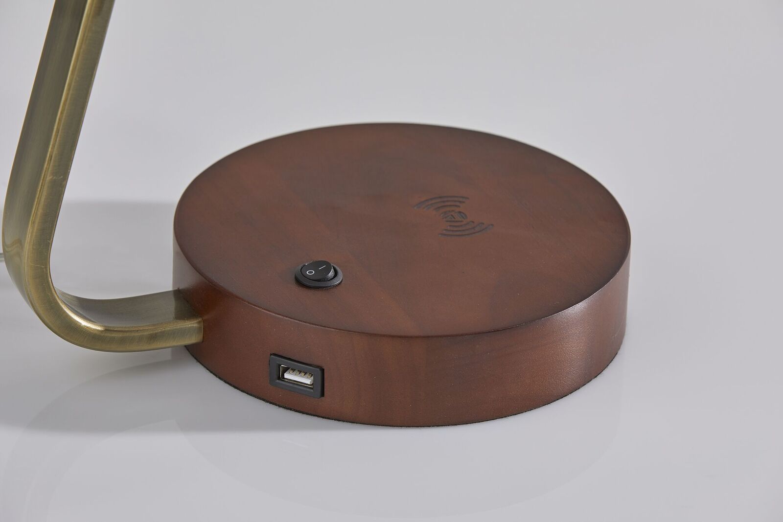 11" X 12" X 19" Antique Brass  Metal Table Lamp