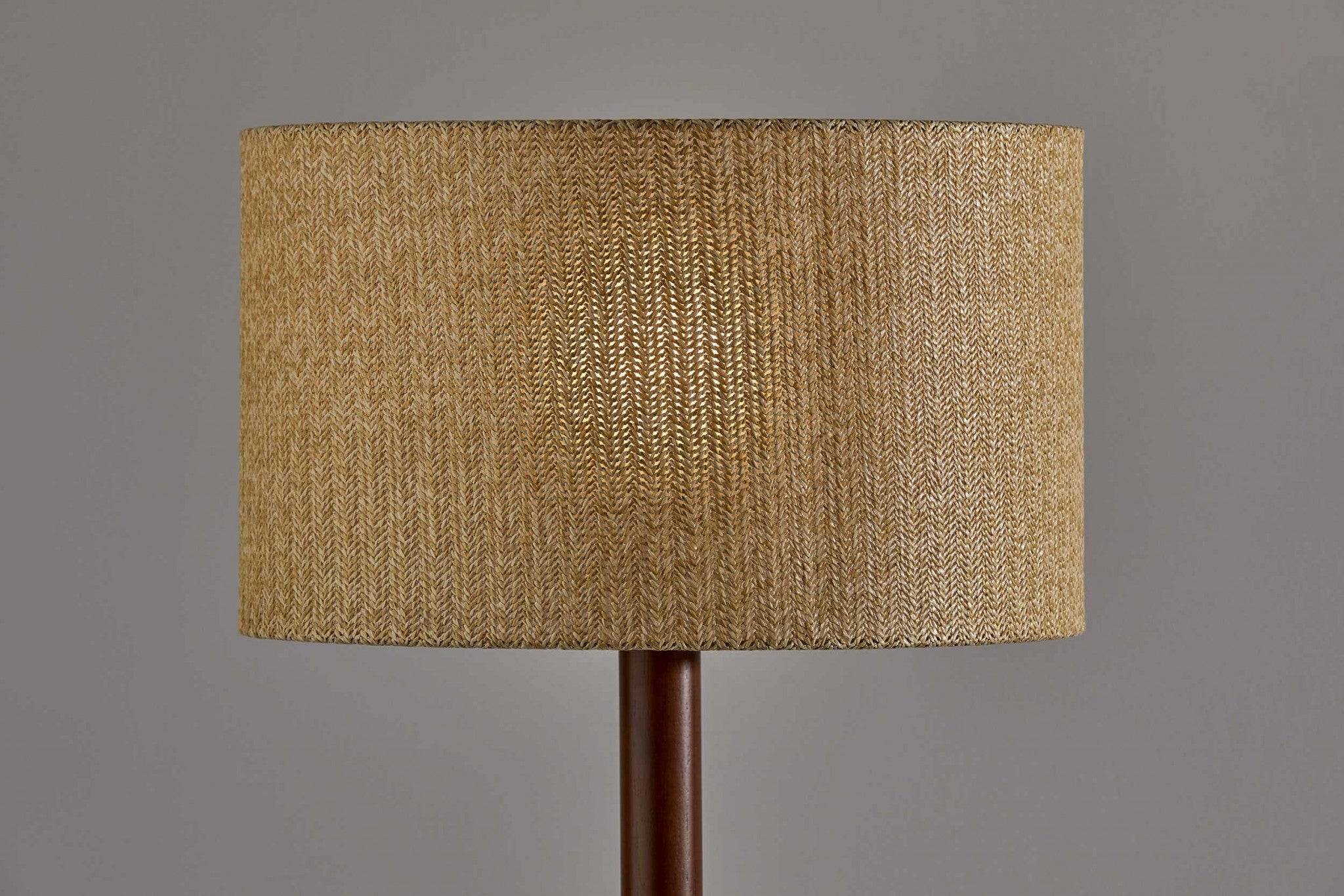 18.5" X 18.5" X 59" Walnut Wood Floor Lamp