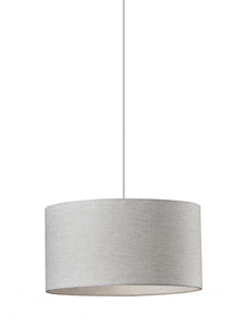 15" X 15" X 8" White Shade Drum Pendant