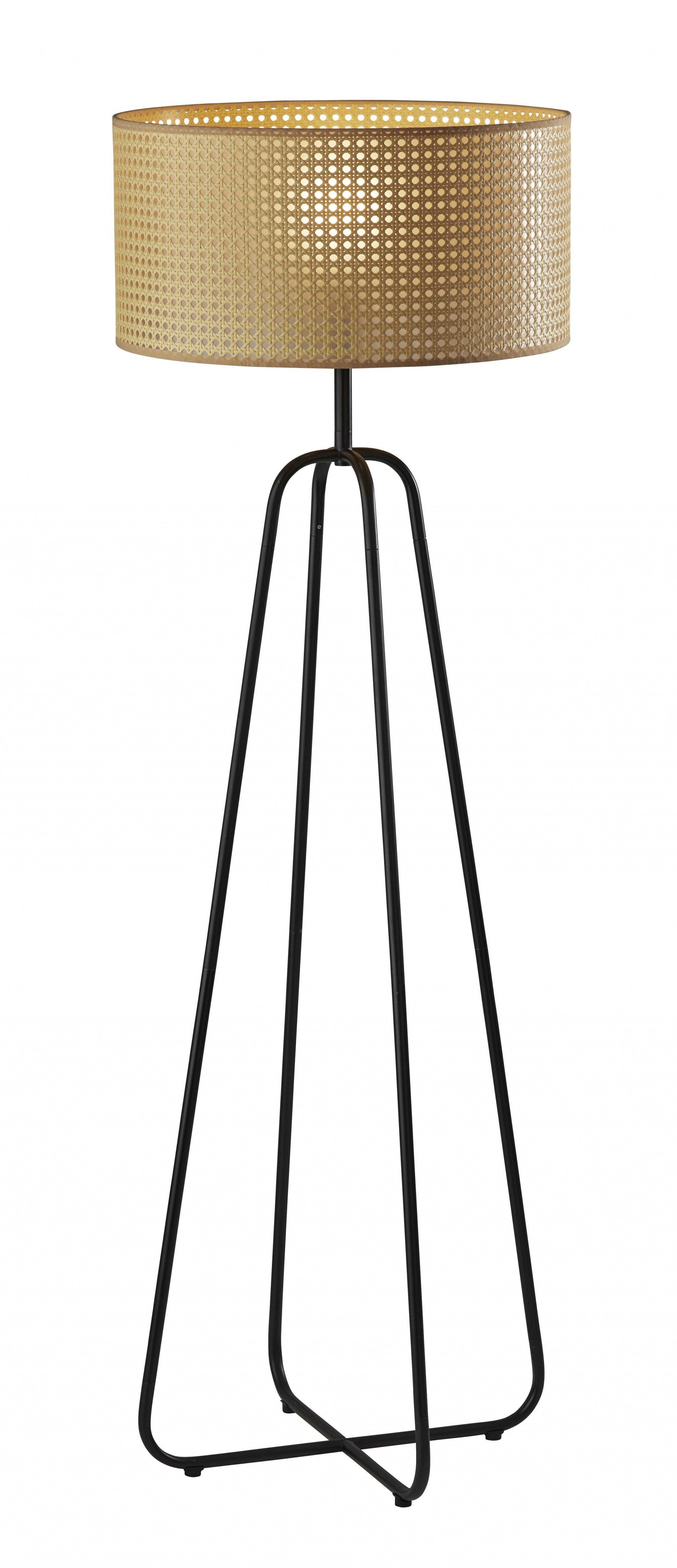 19" X 19" X 58" Bronze Shade Floor Lamp