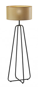 19" X 19" X 58" Bronze Shade Floor Lamp