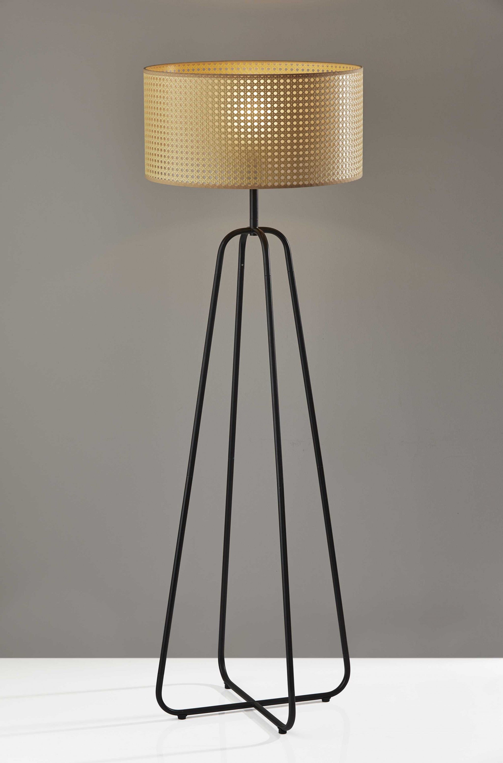 19" X 19" X 58" Bronze Shade Floor Lamp