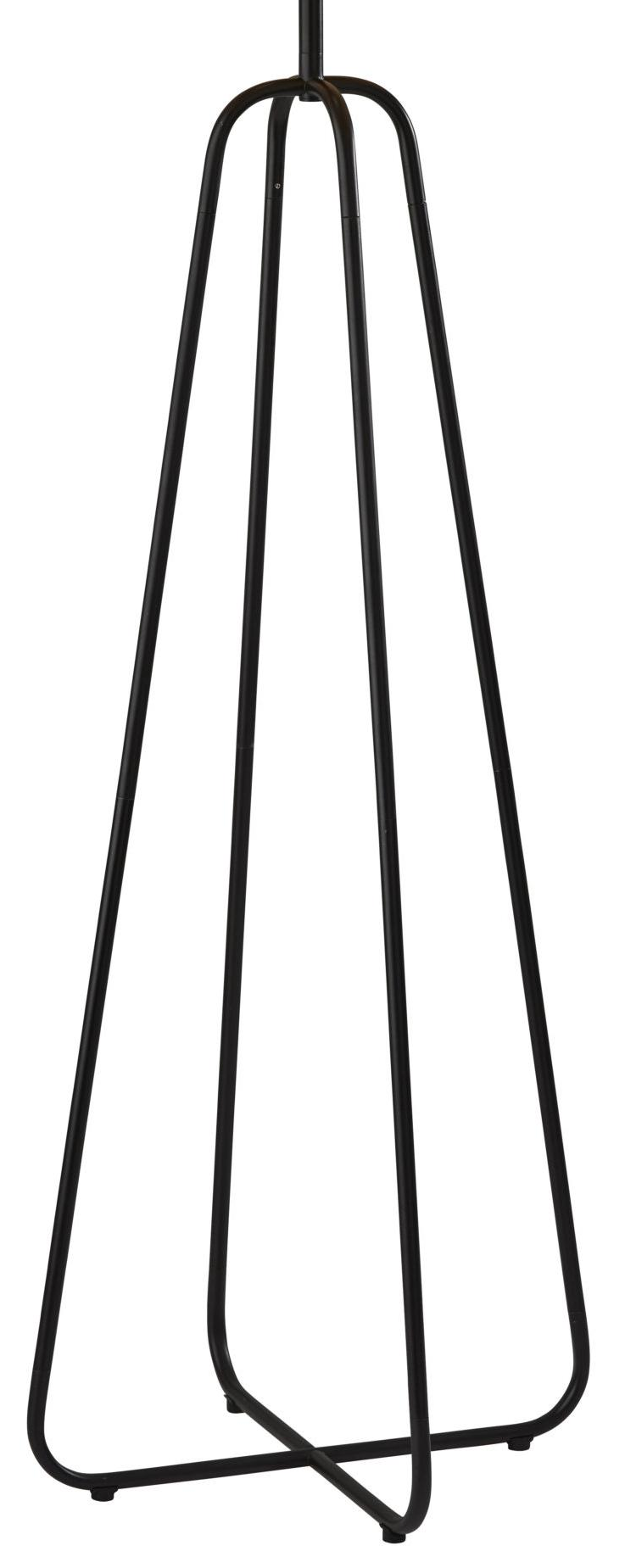 Open Cane Web Natural Shade Floor Lamp with Dark Bronze Base