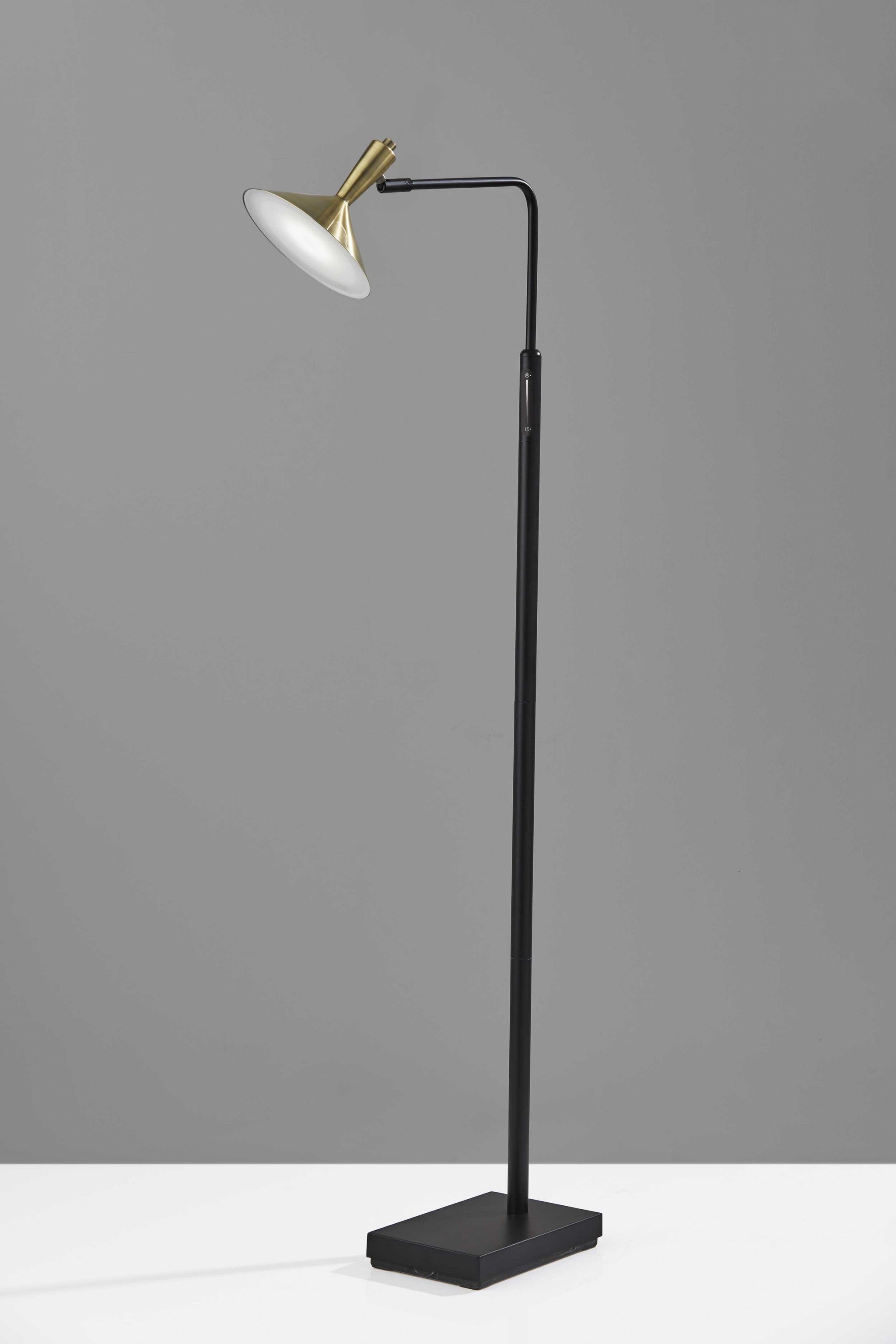 7" X 18.5"  X 54" Black Metal LED Floor Lamp
