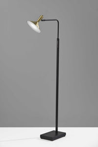 7" X 18.5"  X 54" Black Metal LED Floor Lamp
