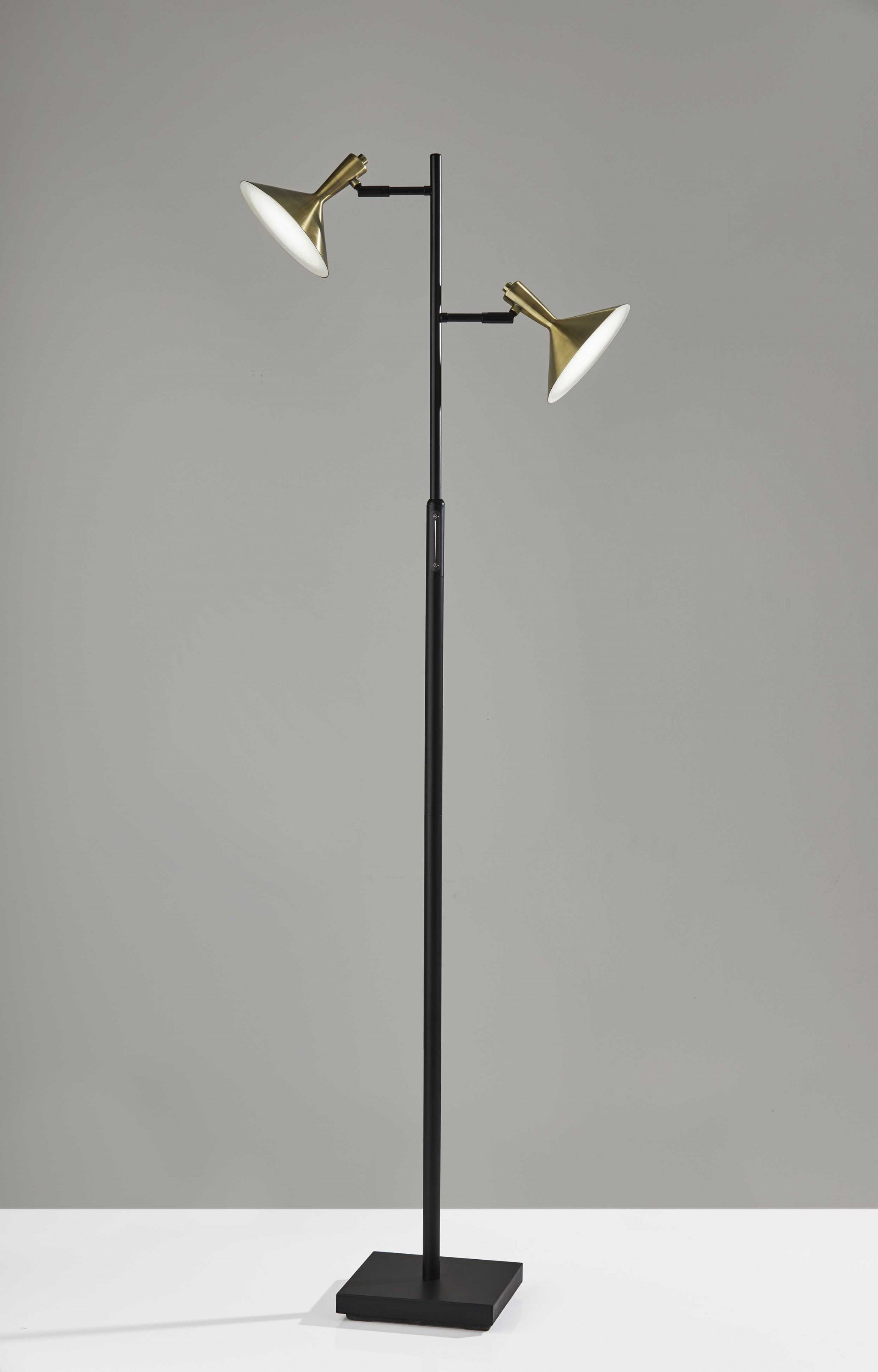 22"  X 14"  X 65" Black Metal LED Tree Lamp