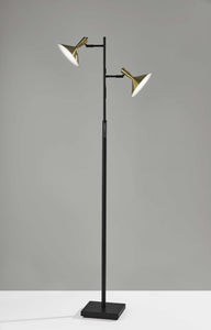 22"  X 14"  X 65" Black Metal LED Tree Lamp