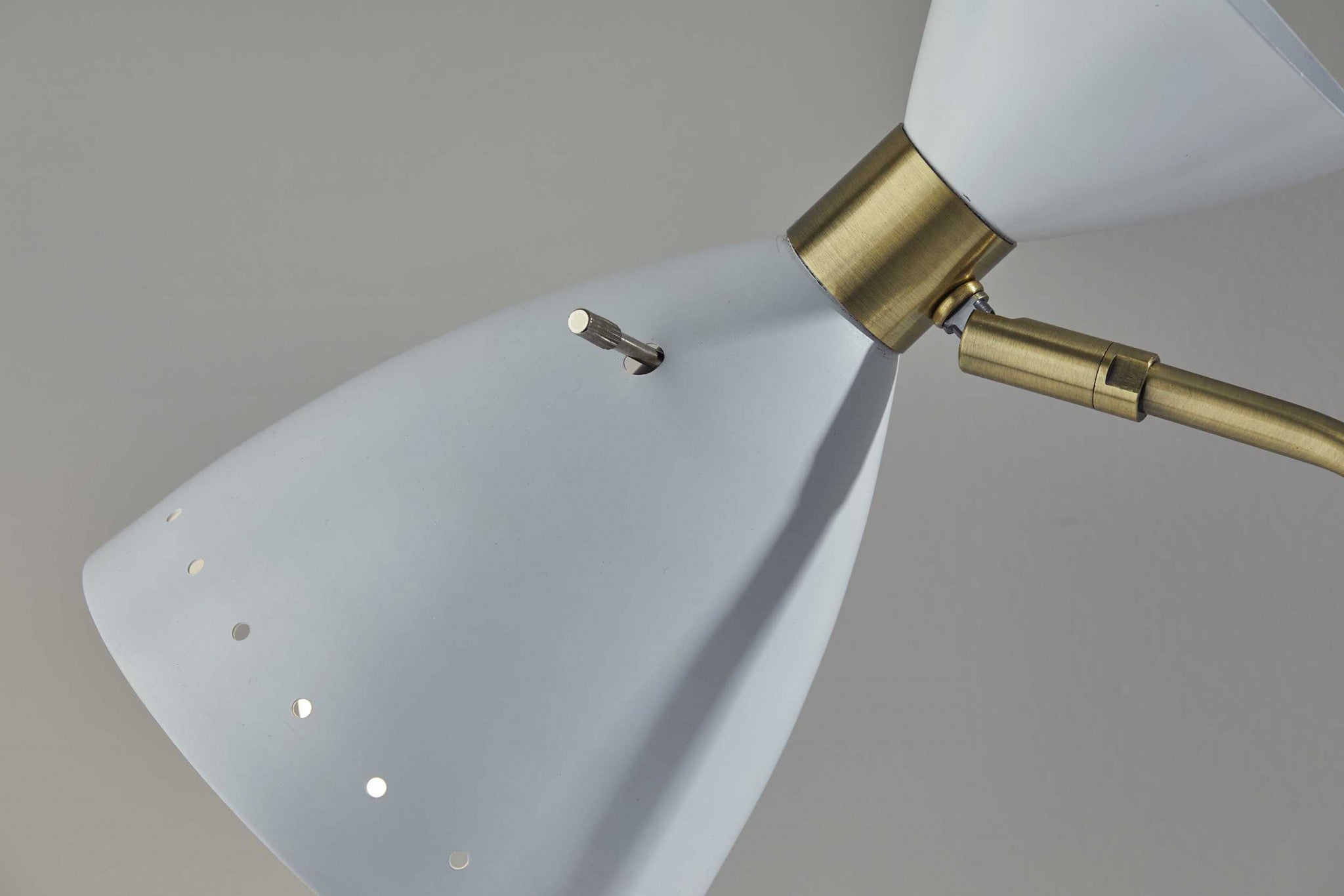 7" X 14"  X 24.5"  White Metal Desk Lamp