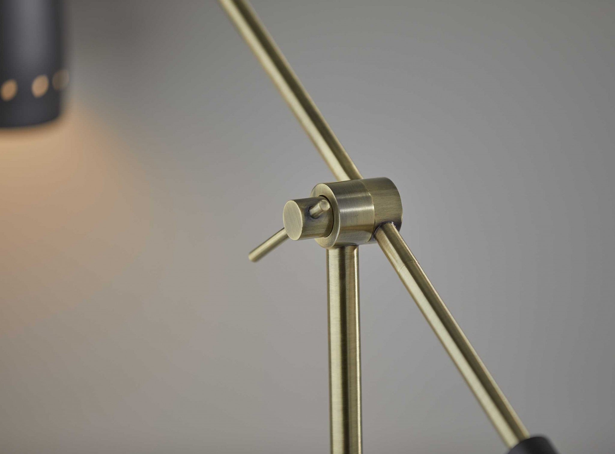 8" X 36.5"  X 31.75"  Black Metal Adjustable Desk Lamp