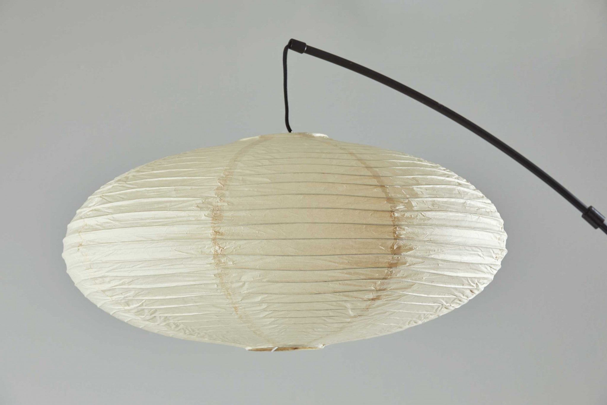 20" X 42" X 80" Black Metal Arc Lamp