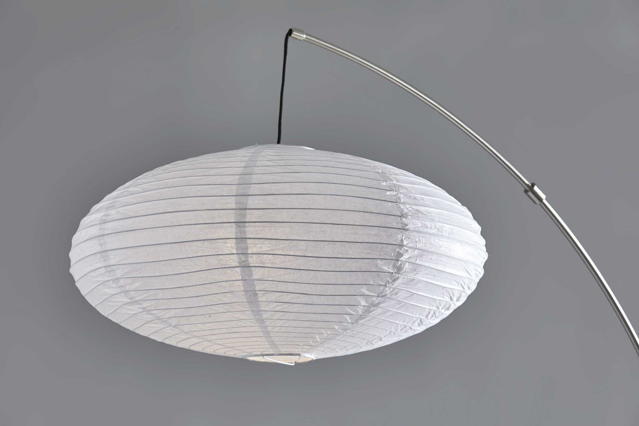 20" X 42" X 80" Brushed Steel Metal Arc Lamp