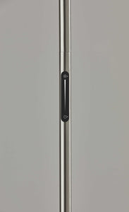 Modern Discus Brushed Steel Metal LED Torchiere