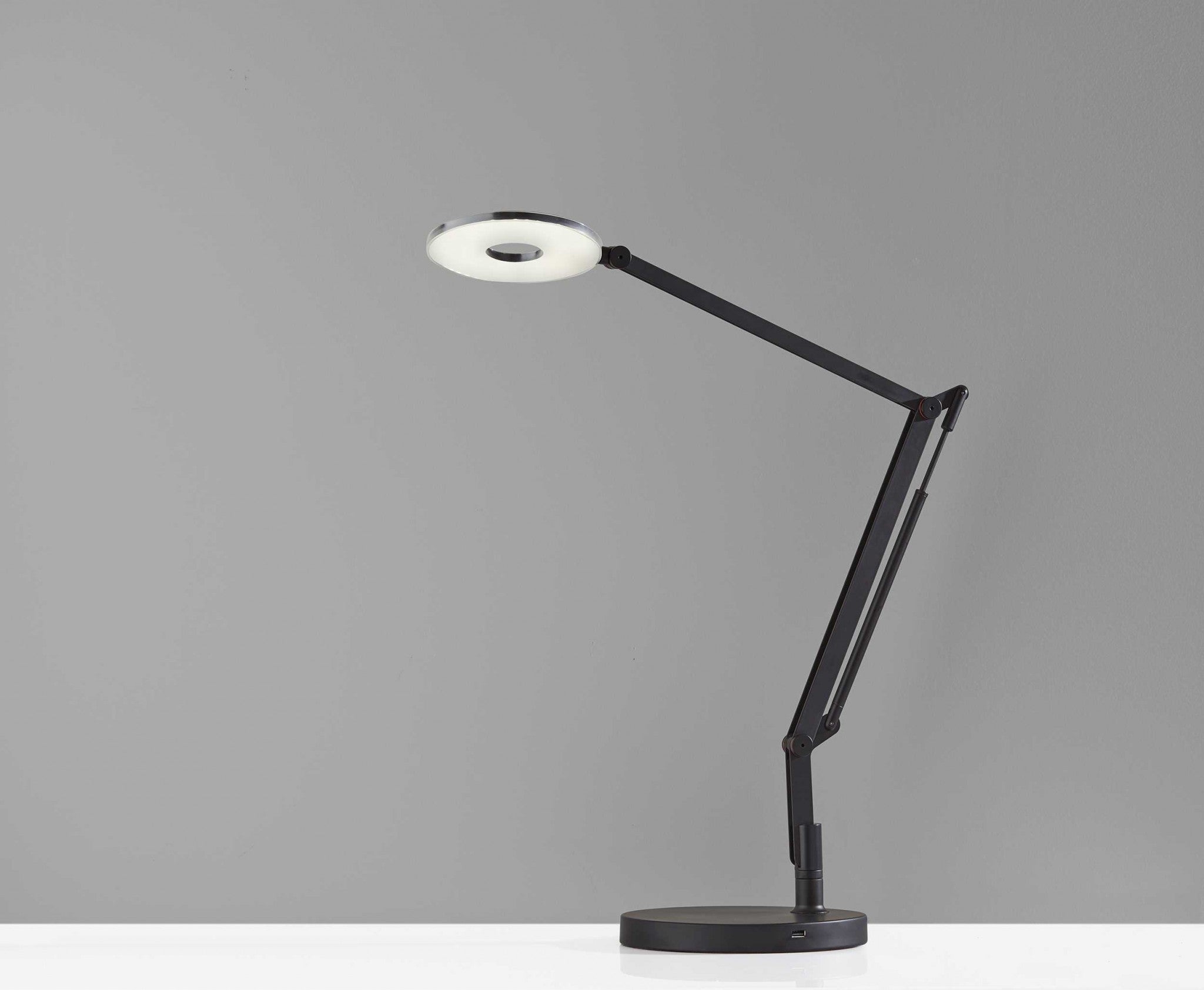 Bendy Black Metal LED Desk Lamp