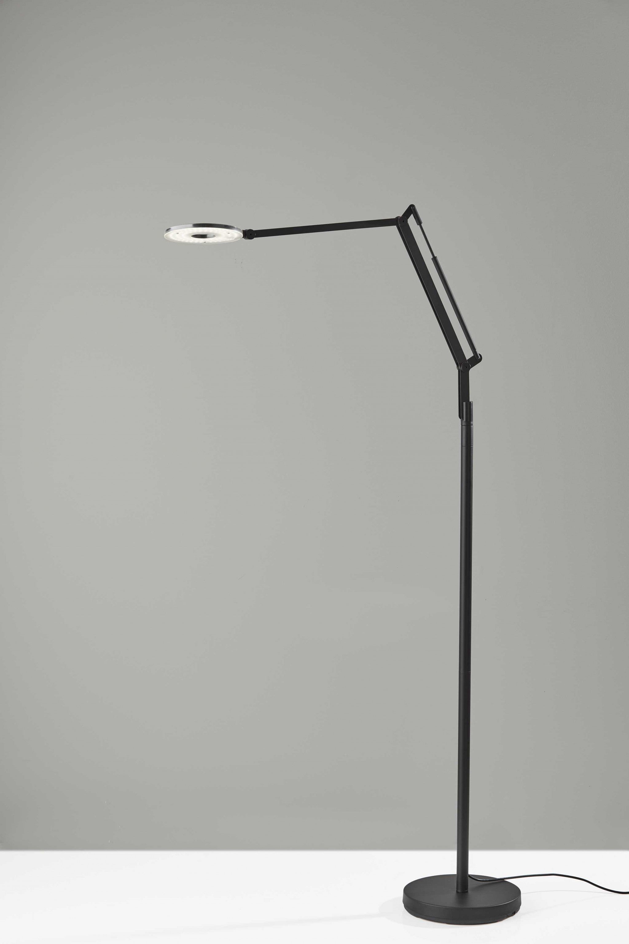 10" X 36.5"  X 66.5" Black Metal LED Floor Lamp