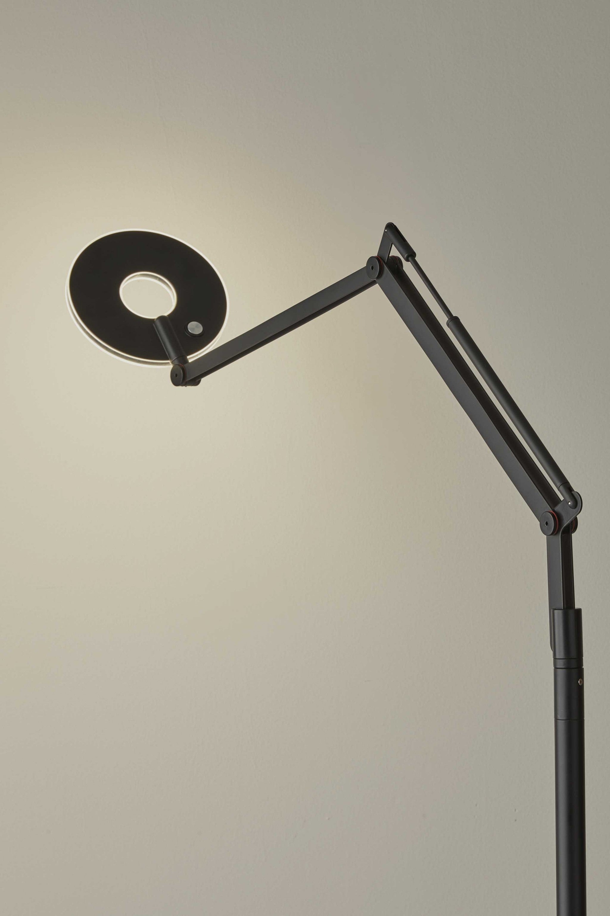 10" X 36.5"  X 66.5" Black Metal LED Floor Lamp