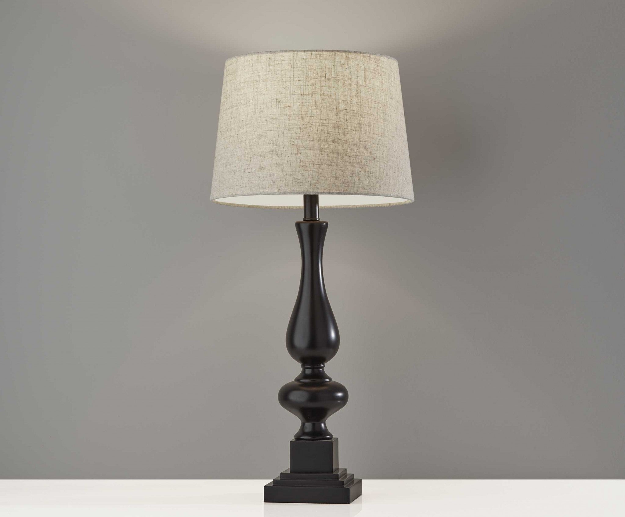 13" X 13" X 28" Black Polyresin 2 Pc Table Lamp Bonus Pack