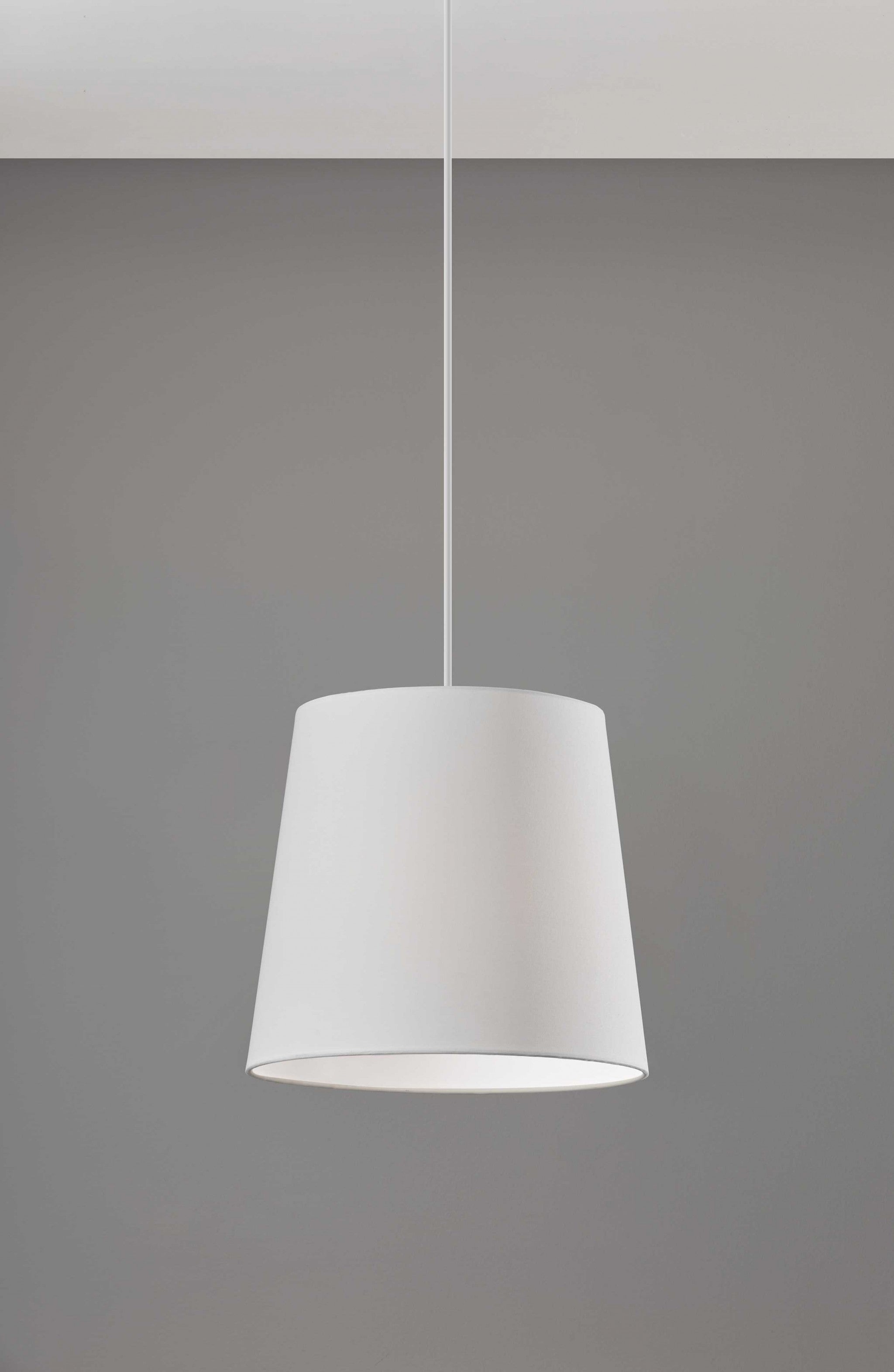 13" X 13" X 12" White  Drum Portable Pendant