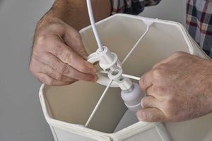 13" X 13" X 12" White  Drum Portable Pendant