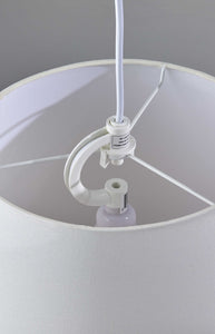 13" X 13" X 12" White  Drum Portable Pendant