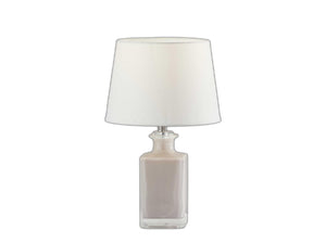 Light Purple Rectangular Bottle Glass Table Lamp