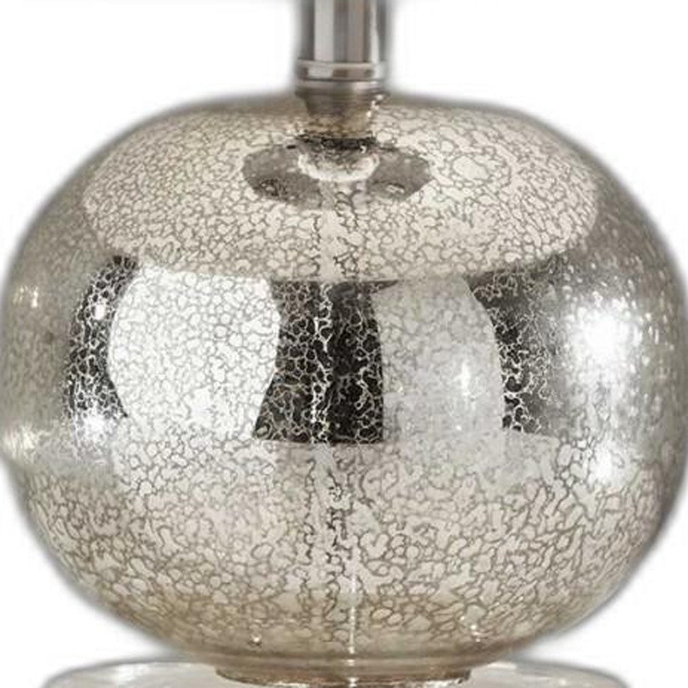 Elegant Silver Mercury Glass Table Lamp