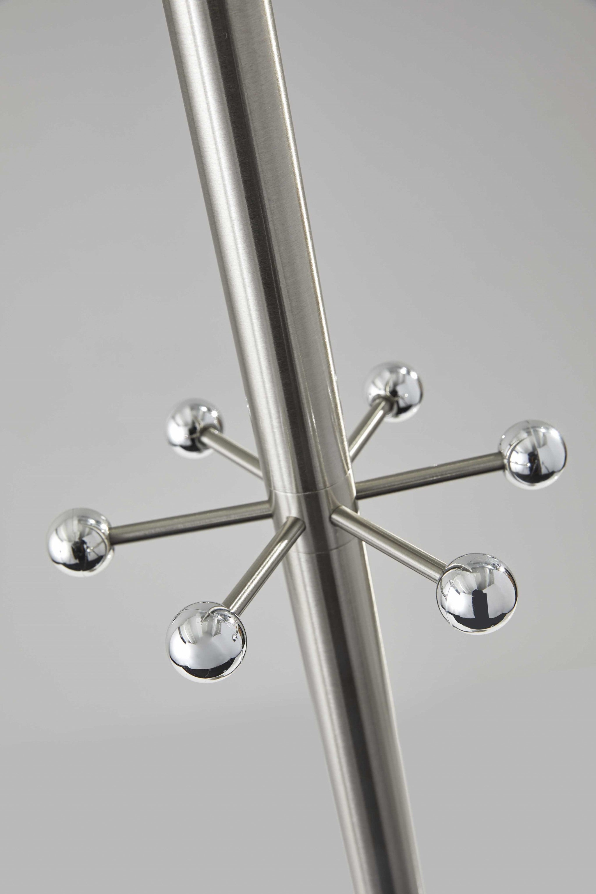 12" X 67" Brushed Steel Brushed Steel Coat Rack