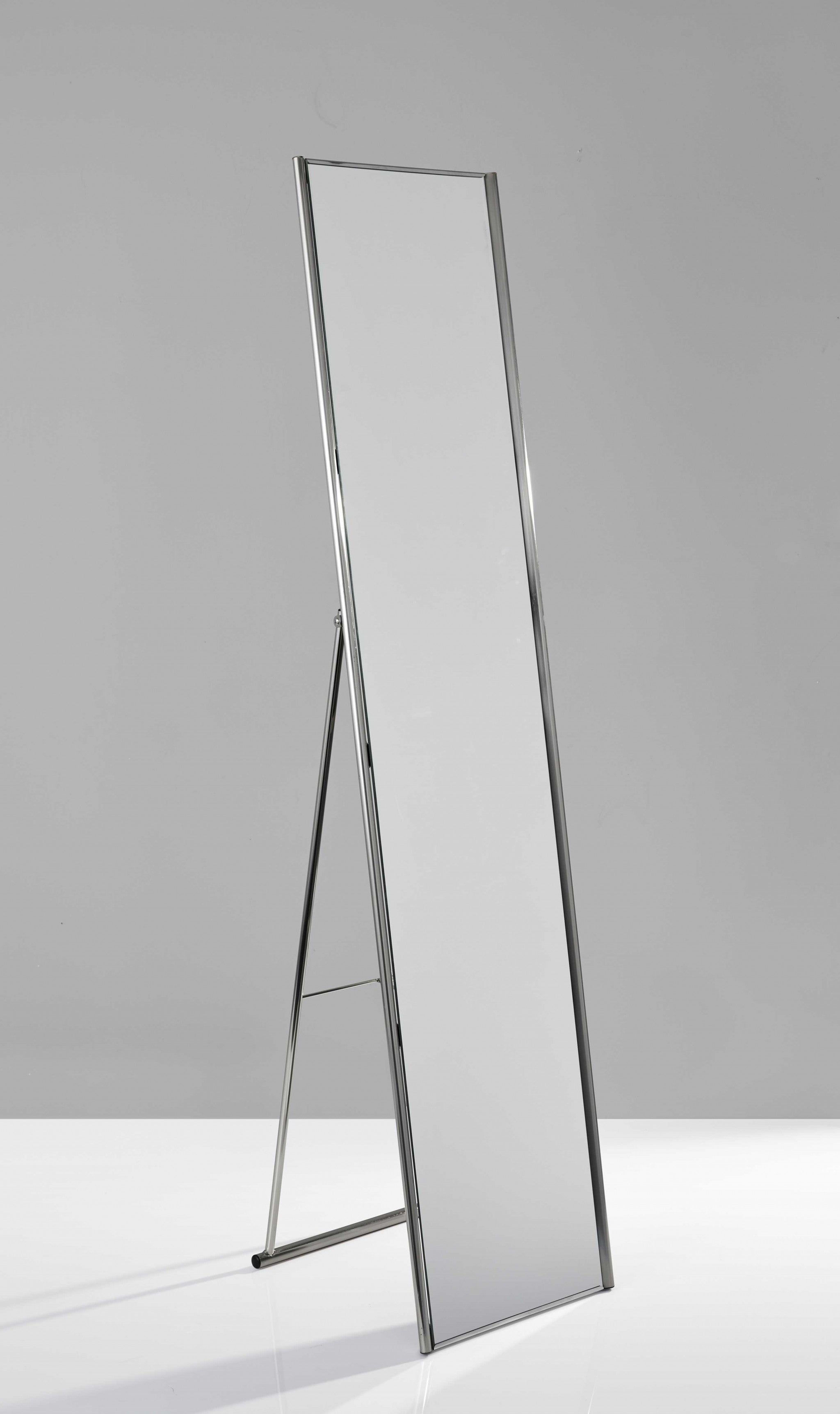 13.5" X 14.5" X 59" Brushed steel  Floor Mirror