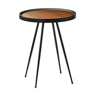 17.5" X 17.5" X 22" Walnut  End Table