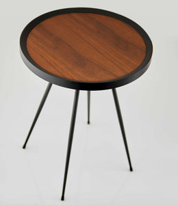 17.5" X 17.5" X 22" Walnut  End Table