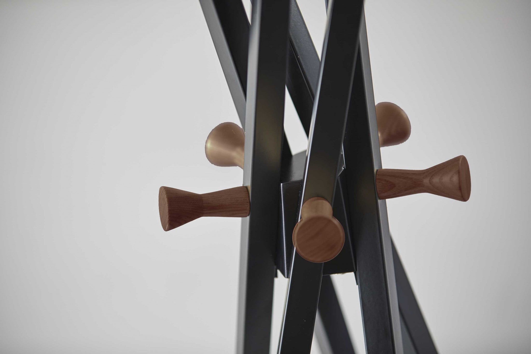 23.5" X 23.5" X 66.5" Black  Coat Rack