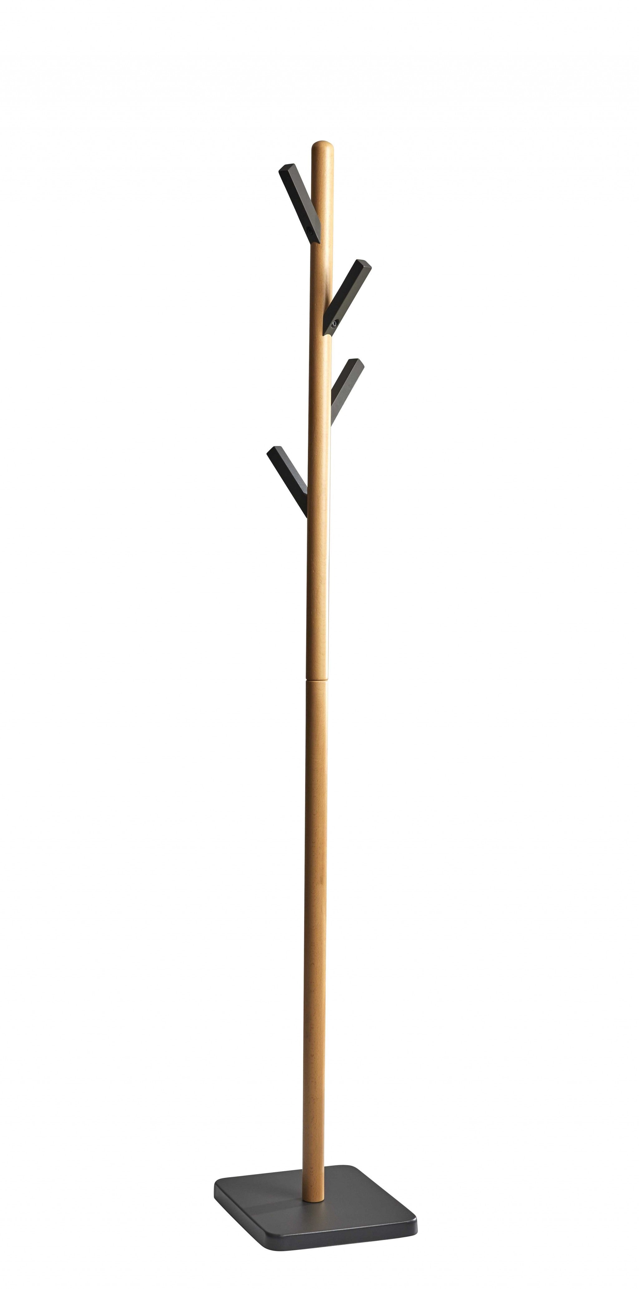 11.75" X 9.75" X 66.5" Natural  Coat Rack