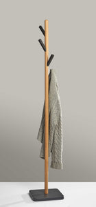 11.75" X 9.75" X 66.5" Natural  Coat Rack