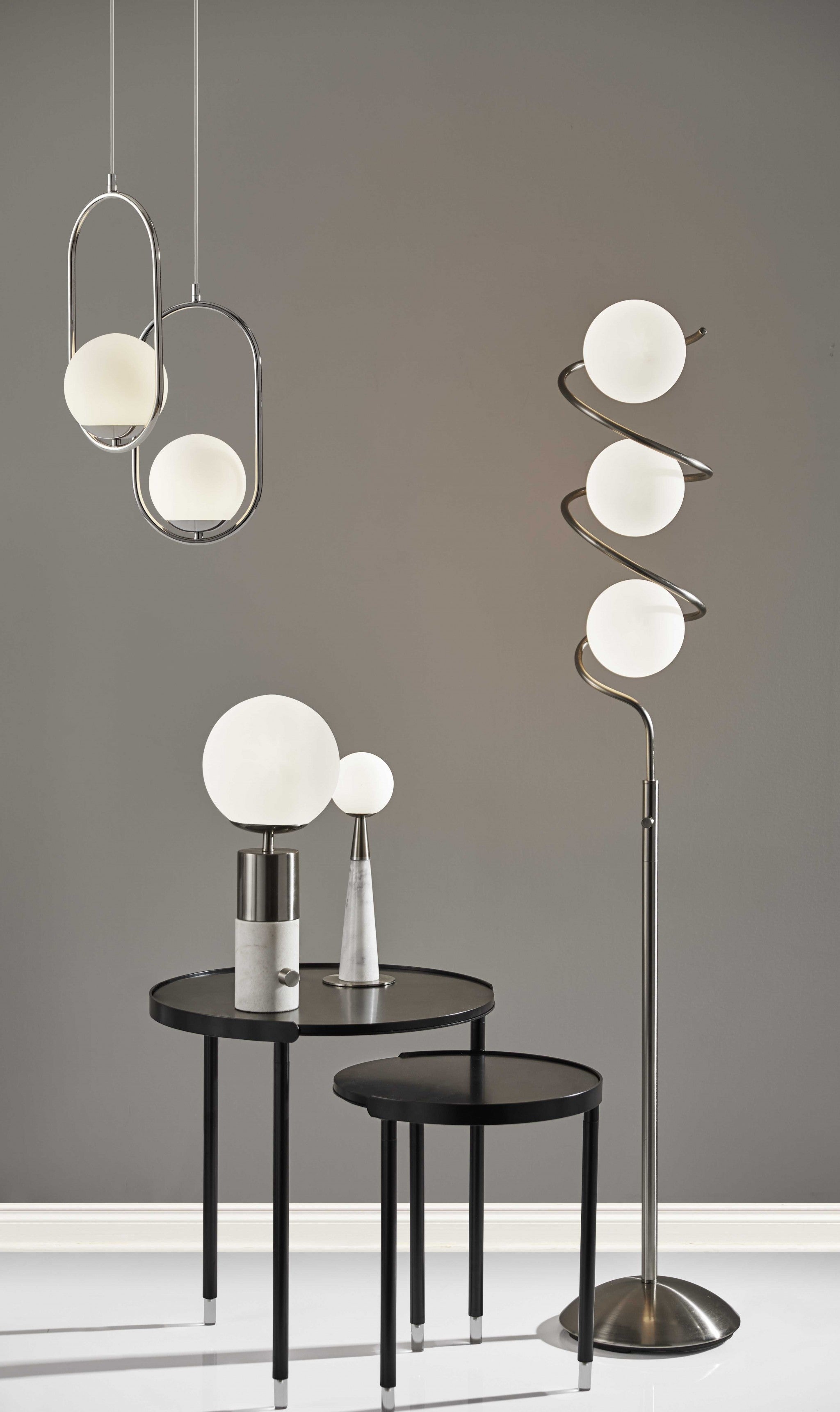 20.25" X 20.25" X 21.75" Black  Large Nesting Tables