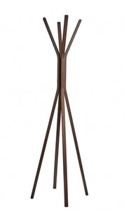 16.5" X 16.5" X 68.25" Walnut  Coat Rack