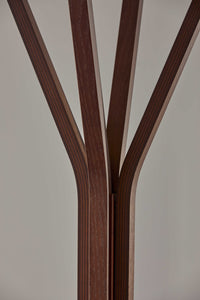 16.5" X 16.5" X 68.25" Walnut  Coat Rack