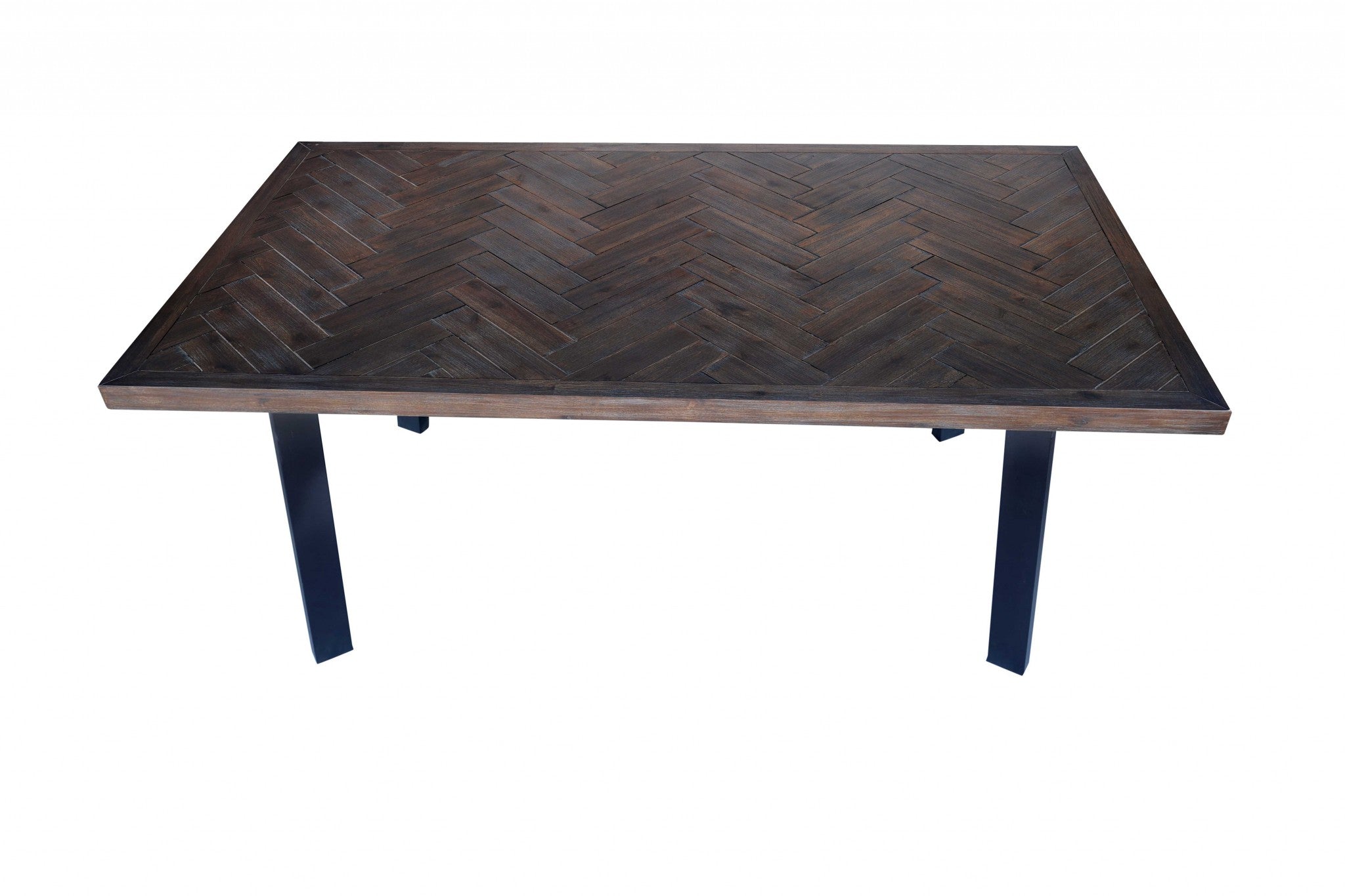 39" X 71" X 30" Brown Acacia And Mdf Dining Table