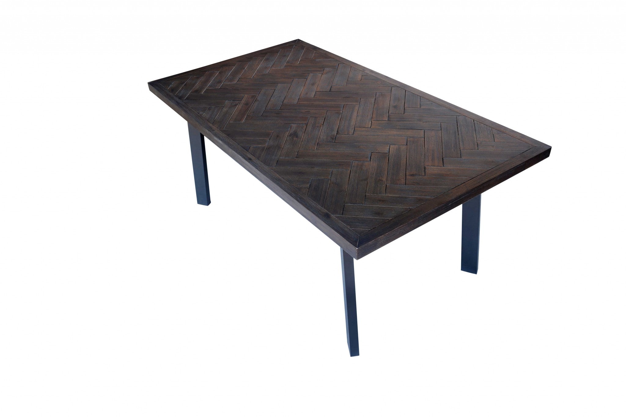 39" X 71" X 30" Brown Acacia And Mdf Dining Table